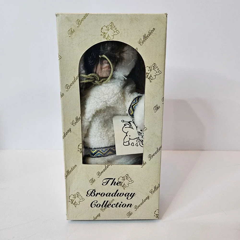The Broadway Collection 10 Inch Eskimo Native American Porcelain Doll NIB W/COA